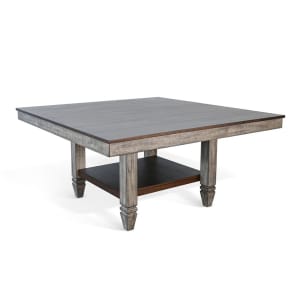 Wendy 5 Piece Square Dining Room Set w/Storage Shelf in Tobacco Leaf and Alpine Grey by Sunny Designs - SD-1203TA-1429TL2