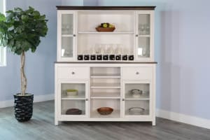 Carriage House Hutch and Buffet in European Cottage Finish by Sunny Designs - SD-1976EC