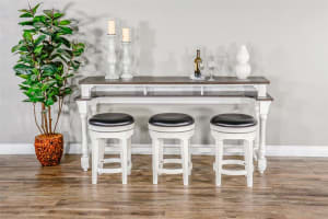 Carriage House 4 Piece Console Bar Table Set in European Cottage by Sunny Designs - SD-2048EC