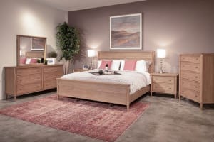 Northville 6 Piece Traditional Bedroom Set in Antique Champagne