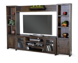 Homestead Entertainment Wall in Tobacco Leaf Finish by Sunny Designs - SD-3573TL