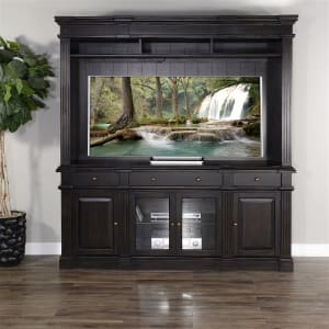 79 Inch Entertainment Wall in Dark Brown Finish by Sunny Designs - SD-3630BW