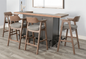 3 Piece Uptown Front Bar Set in Umbra Black and Cinder Finish by Sunny Designs - SD-4022BC-1527CD-30