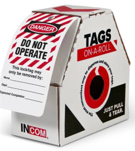 Incom Danger Do Not Operate Safety Tags, 100 Tags, RT6025C
