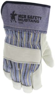 MCR Mustang Leather Palm Gloves, 2.5-inch cuff, 1935