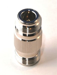 N/female x N/female Barrel Connector by Pacific Wireless/Laird