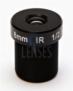 8.0mm, F2.0, 5MP M12 Mount CCTV Lens