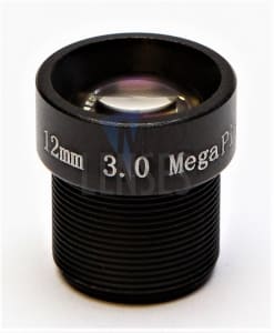 12.0mm, F1.8, 3MP M12 Mount CCTV Lens