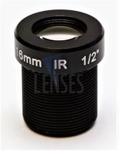 16.0mm, F2.0, 5MP M12 Mount CCTV Lens