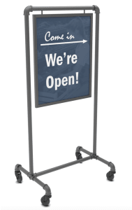 GREY  PIPELINE 22" X 28" BULLETIN SIGN HOLDER