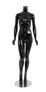 glossy black female mannequin headless changeable heads retail display mannequins express