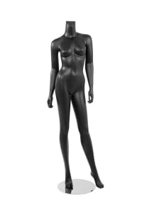 matte black female mannequin pose 7 headless changeable heads retail display mannequins express