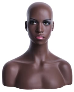 African American Skintone Mannequin Head