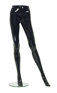 Unbreakable Black Chrome Leg Form with Base - Leg Out