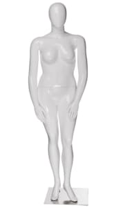 Plus Sized Female Mannequin with Abstract Egghead from www.zingdisplay.com