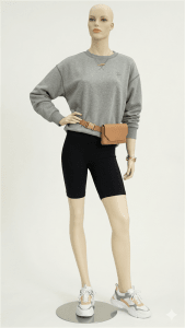Female Mannequin with Realistic Makeup and her Hand on her Hip