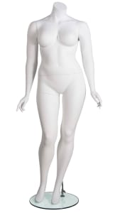 Plus Size Female Mannequin Headless in White