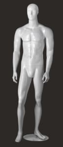Glossy White Fiberglass Male Mannequin