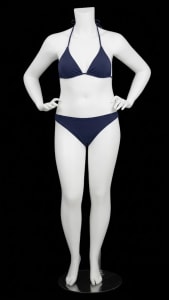 Matte White Female Plus Size 16 Mannequin - Hands on Hips