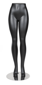 Modern Matte Black Female Voluptuous Leg Form