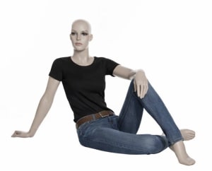 Realistic Female Mannequin - Reclining Seated Pose