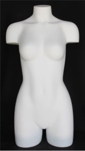 Matte White Fiberglass Female Form Display