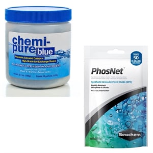 Boyd Enterprises Chemi-Pure Blue & Seachem PhosNet Small Marine Tank Chemical Filtration Upgrade Package