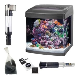 Coralife Size 16 LED BioCube Aquarium Package with Protein Skimmer and FREE Hydrometer and Cleaning Magnet