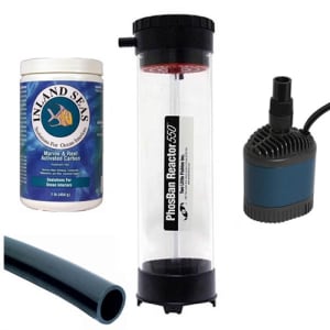 Two Little Fishies PhosBan Reactor 550 Package Wtih Lifegard 400 Pump & Carbon