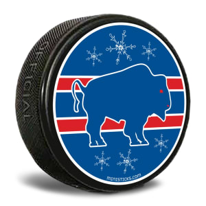 Buffalo Red/Blue Hockey Puck