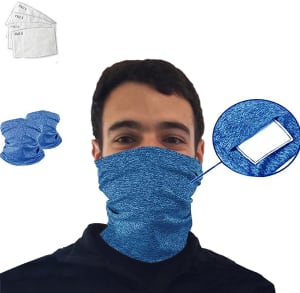 gaiters with changeable mask filter