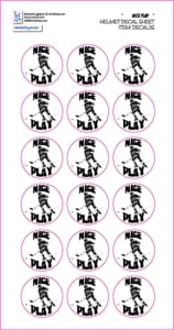 These are stickers that can be placed on a sport helmet. Most often they are used as recognition to players for their participation in a game, scoring a goal or assisting.