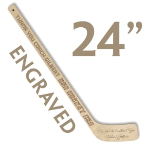 custom engraved wood mini hockey stick