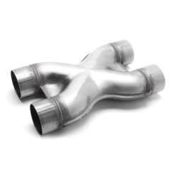 Exhaust Y Pipe 2.50 Dia Single Inlet to 2.25 Dia Dual Outlets Stainless Steel Exhaust Y Pipe 2.50 Dia Single Inlet to 2.25 Dia Dual Outlets Stainless Steel