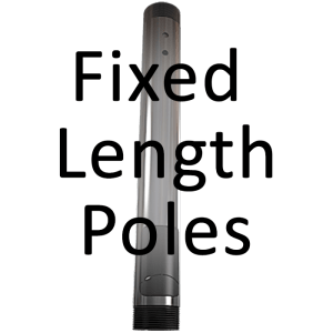 1.5" NPT Video Wall Poles, Fixed Length