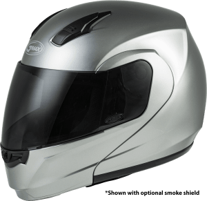 GMAX MD-04 MODULAR HELMET METALLIC SILVER
