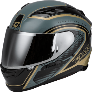 GMAX FF-98 AFTERSHOCK HELMET GREY/METALLIC GOLD