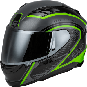 GMAX FF-98 AFTERSHOCK HELMET GREY/NEON GREEN