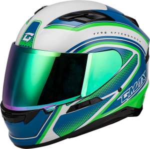 GMAX FF-98 AFTERSHOCK HELMET WHITE/NEON GREEN