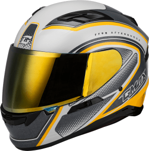 GMAX FF-98 AFTERSHOCK HELMET WHITE/METALLIC SILVER