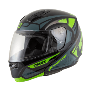 GMAX MD-04 SECTOR HELMET BLACK/GRN/WHT