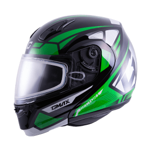 GMAX MD-04S SECTOR SNOW HELMET BLK/GREEN/WHT