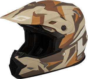 GMAX MX-96 SPLINTER HELMET MATTE BROWN/TAN/WHITE 
