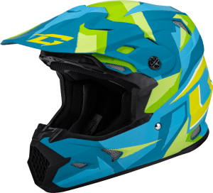 GMAX MX-96 SPLINTER HELMET MATTE BLUE/GREEN