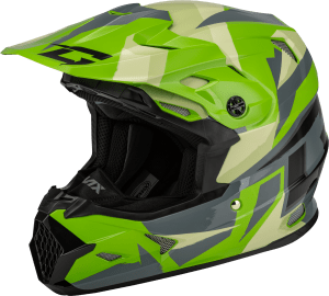 GMAX MX-96S SPLINTER HELMET GREEN/GREY/BLACK