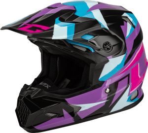 GMAX MX-96S SPLINTER HELMET BLACK/PURPLE/BLUE