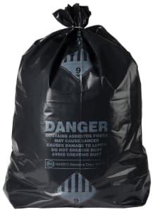 36" x 60" Black ACM Waste Bags 6 mil