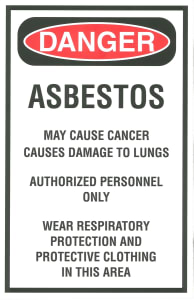 Asbestos Sign