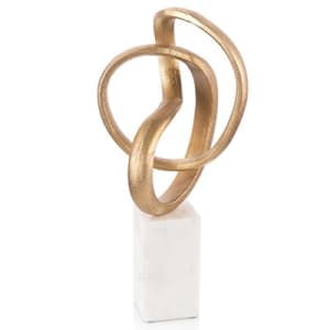Intertwined Sculpture In Gold