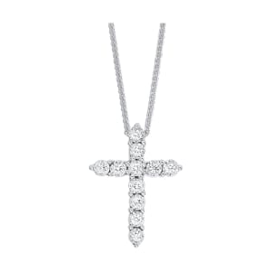 Diamond Cross in Sterling Silver 1/10ctw